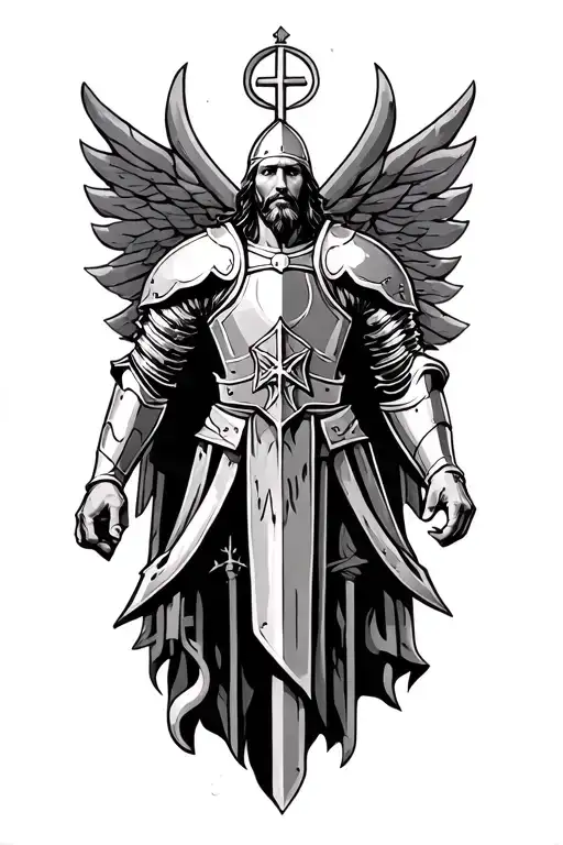 Whole Armor Of God Tattoo Design