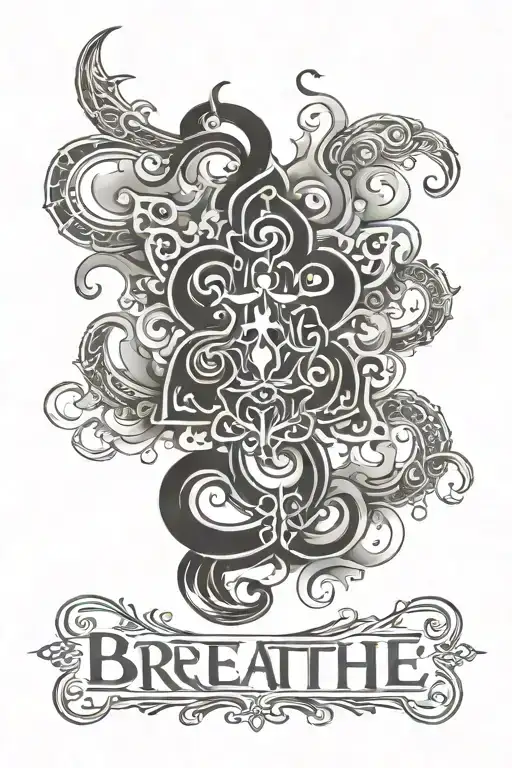 Breathe Sanskrit Symbol Tattoo Smoke Coming