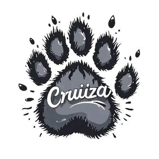 Cat Paw Print With Cursive Writing Cruiza