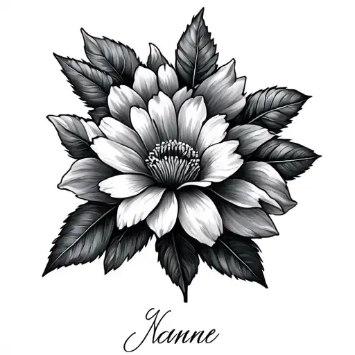 Birth Flower With Name In Stem