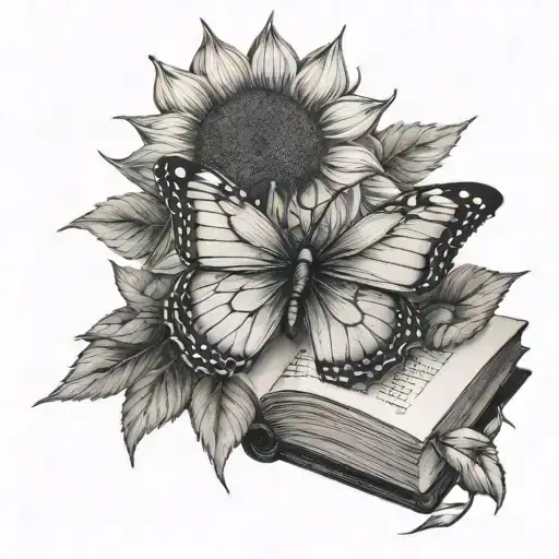 Sunflower Butterfly Book