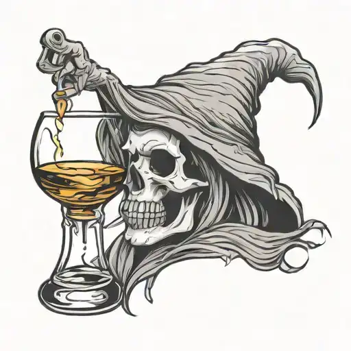 Grim Reaper Whisky Glass