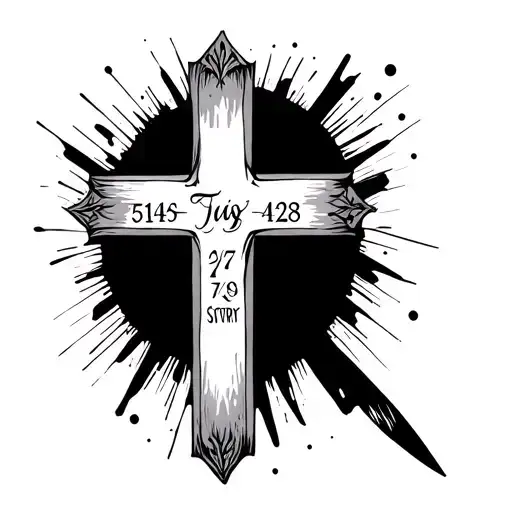 Meaningful Cross With Dates 5 12 76 And 4 2 83