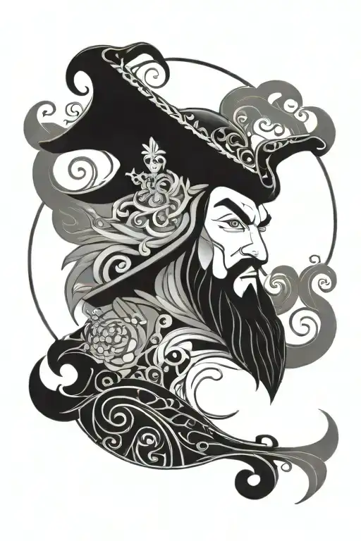 Manly Disney Villains Mandala Design Incorporating Elements
