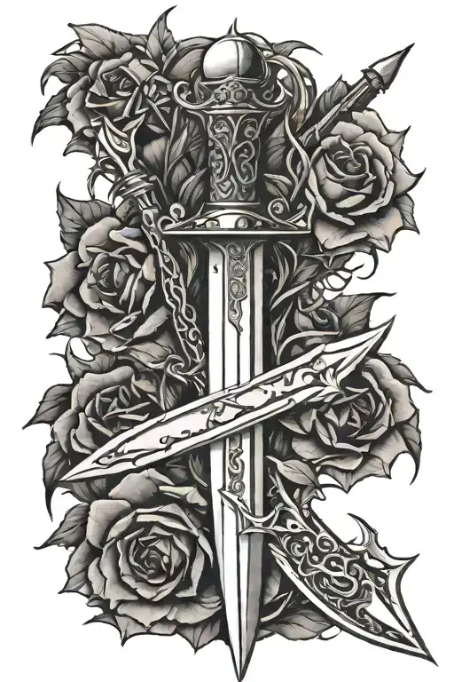 Dagger With Thorns As The Blade
