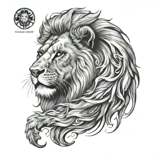 A Lion Showing Hard Work