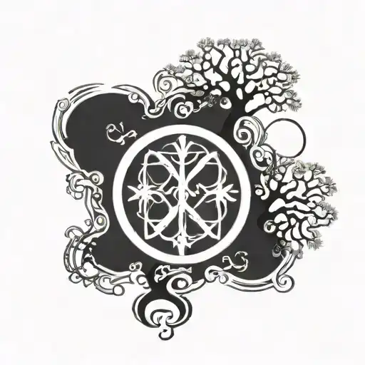 Nordic Runes With Tree Of Life