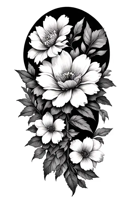 Floral Half Sleeve