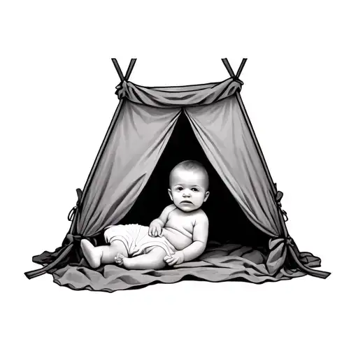 Baby In Tent