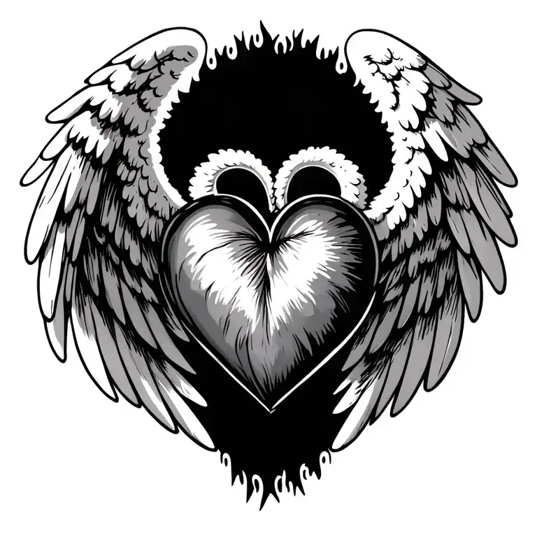 Heart With Angel Wings
