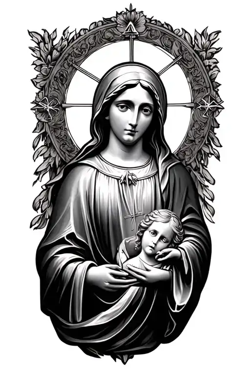 Virgin Mary With Jude The Apostle