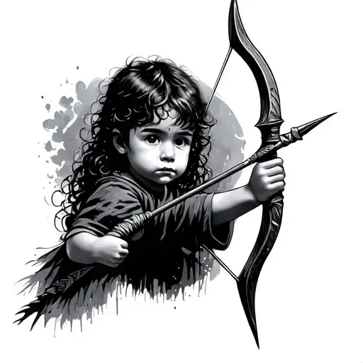 Child Children Bow And Arrow
