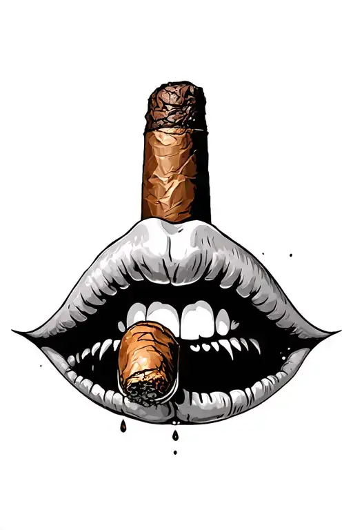 Cigar Hanging Out Of Mouth