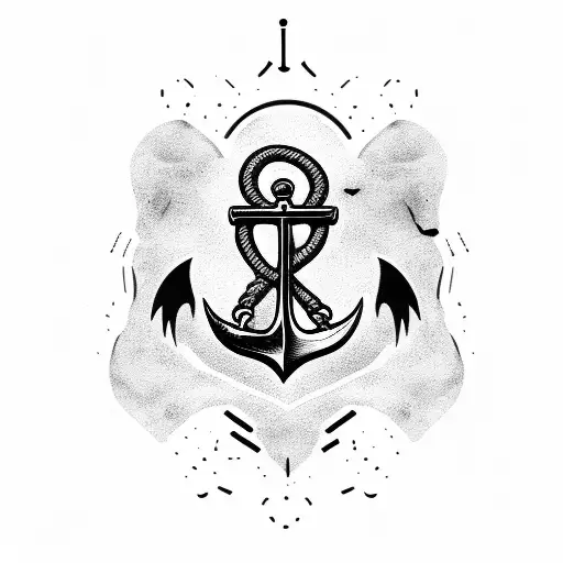 Anchor With Ravens