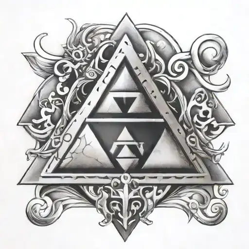 Zelda Triforce Water And Earth