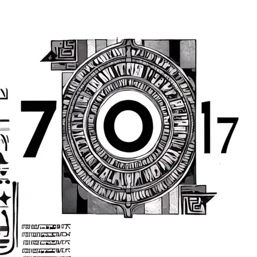 Mandella And Hieroglyphic Patterns With The Date 7 07 17 And Corbin In Egyptian Letter