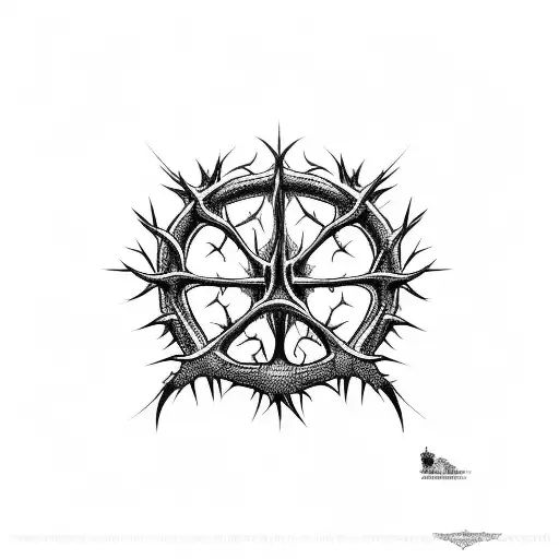 Crown Of Thorns Gothic Around Elbow