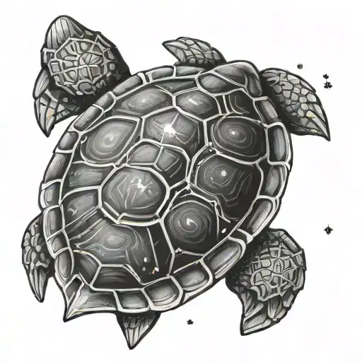 Turtle Shell With Orion Constellation Within