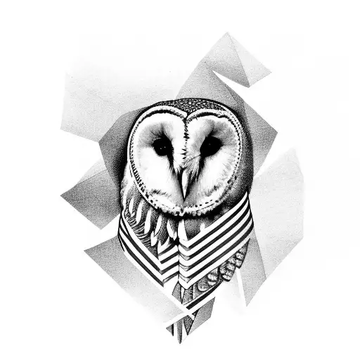 Barn Owl With A Ribbon