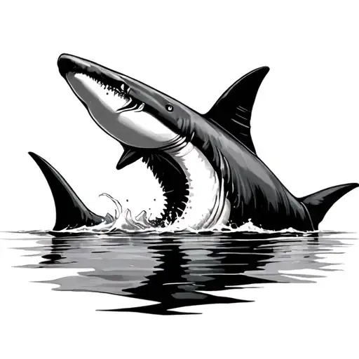 Shark Fin Emerging From The Water