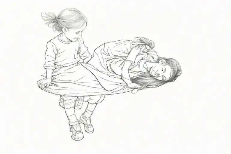 A Little Girl And A Little Girl