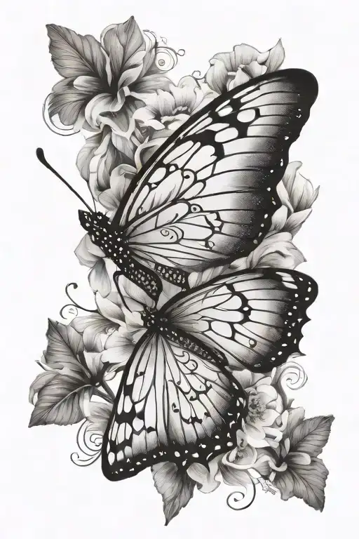 Floral Butterfly Delicate