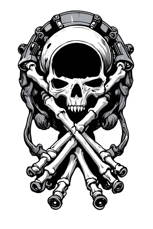 Cybernetic Forearm Drum Sticks Bones