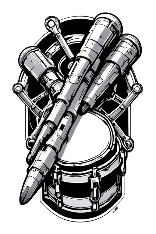 Cybernetic Forearm Drumsticks Instead Of Pills