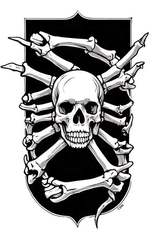 Open Forearm Sticks As Bones