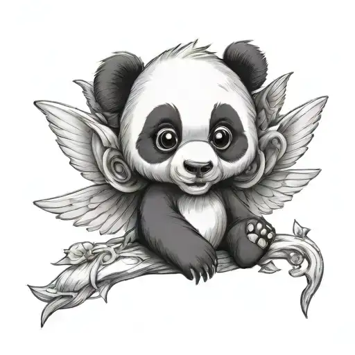 Cute Panda Angel