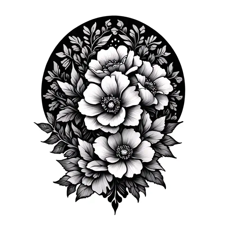 Lace And Flowers Intertwined