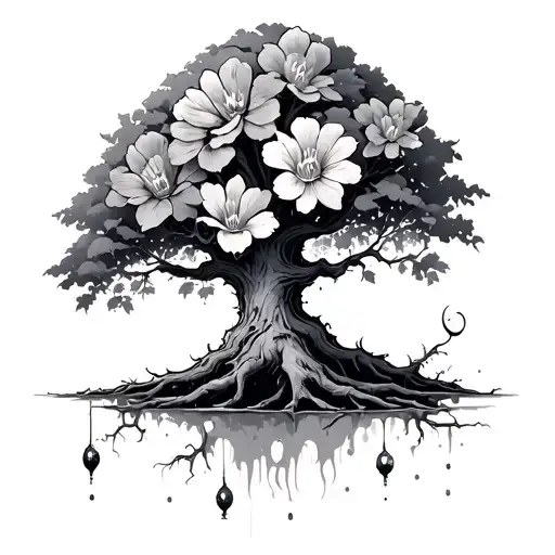 Poison Tree With Flower Blooming