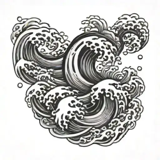 Traditional Japenese Water Waves With Viking Twist