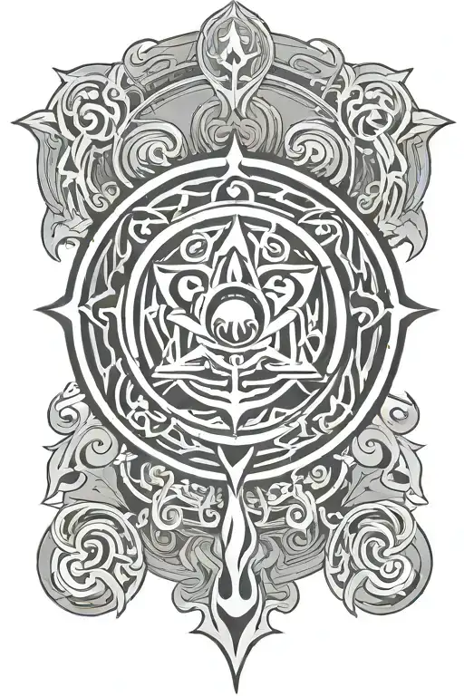 Air Nation Symbol From Avatar With Buddhist Style