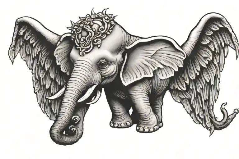 Elephant With Wings Baby With Wings