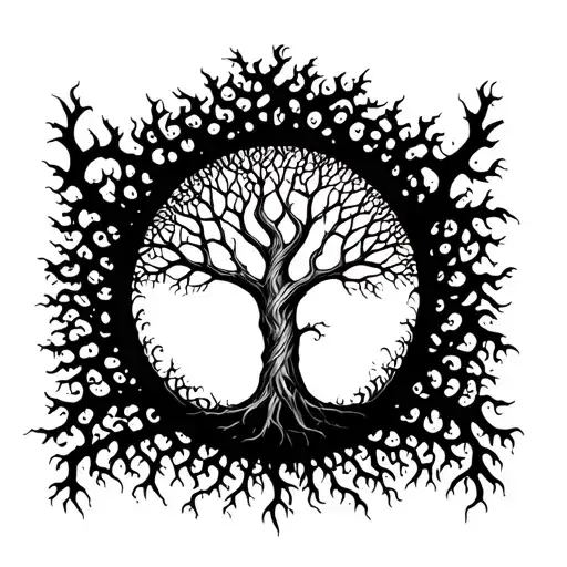 Black Poison Tree With God Is Greater Than The Highs And Lows Woven Into The Roots