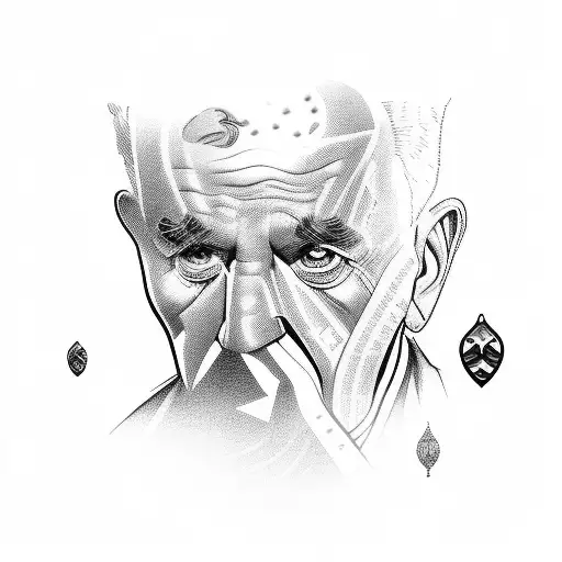 A Portrait Of A Successful Businessman Surrounded By Symbols Of Wealth And Power