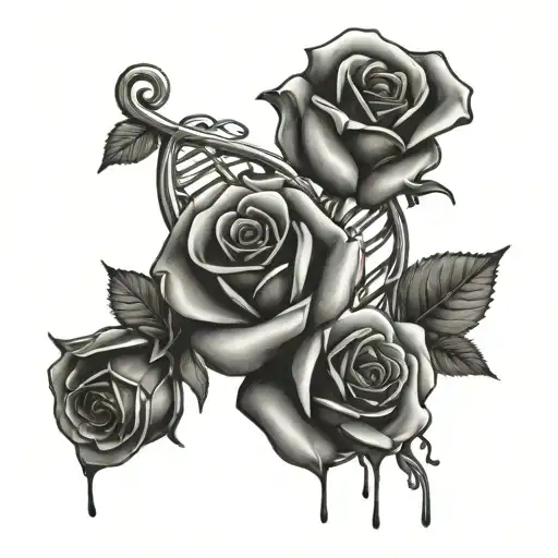 Dna Roses Tangled Blood Dripping