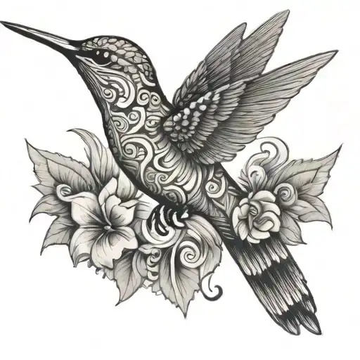 Aztec Hummingbird Flying