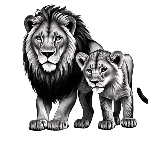 Lion And Cub