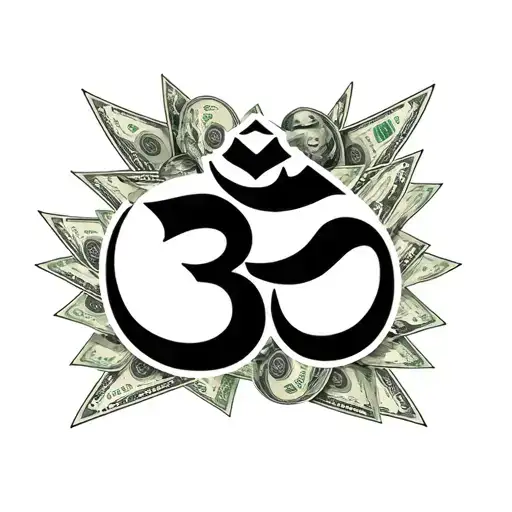 Om Symbol With Fame And Money