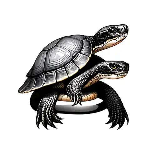 Fijian Indian With Snake And Turtule