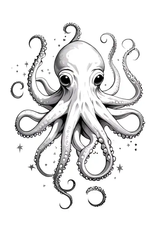 Octopus With Stars Forming The Shape