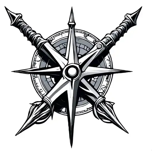 Trident With A Compass Spine