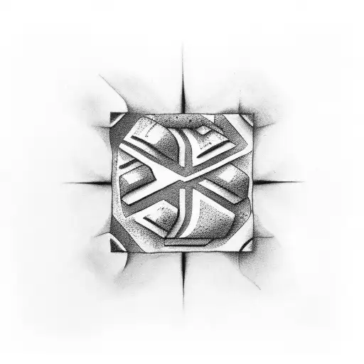 Brick Pattern With Hidden Love Symbols