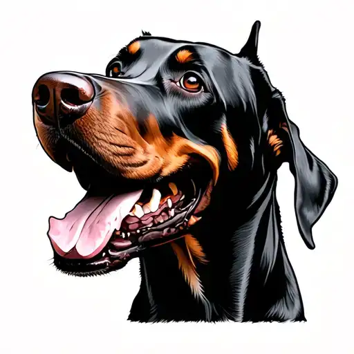 Doberman Barking Dog
