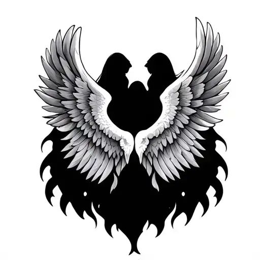 Keffeyeh Angel Wings Spread