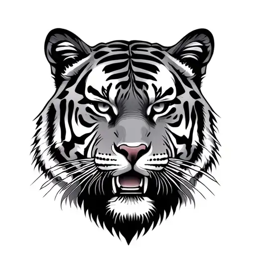 Tiger Face Completely Covered