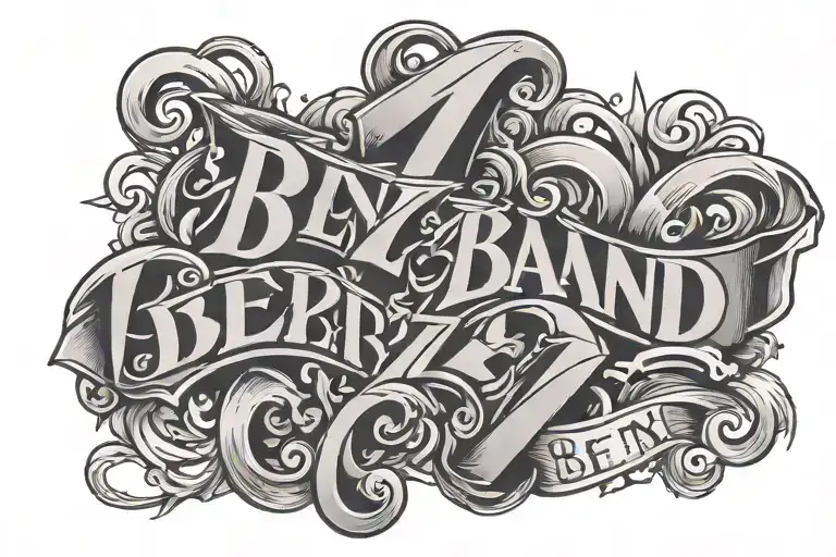 Ben Z Band Letters
