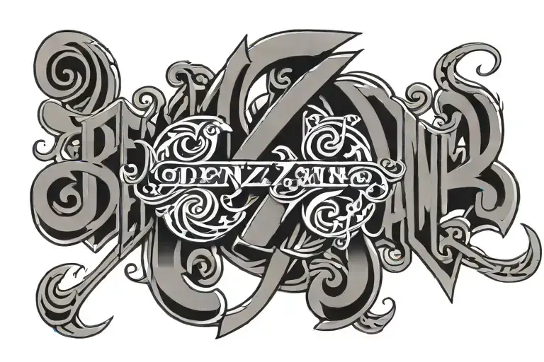 Ben Z Band Letters
